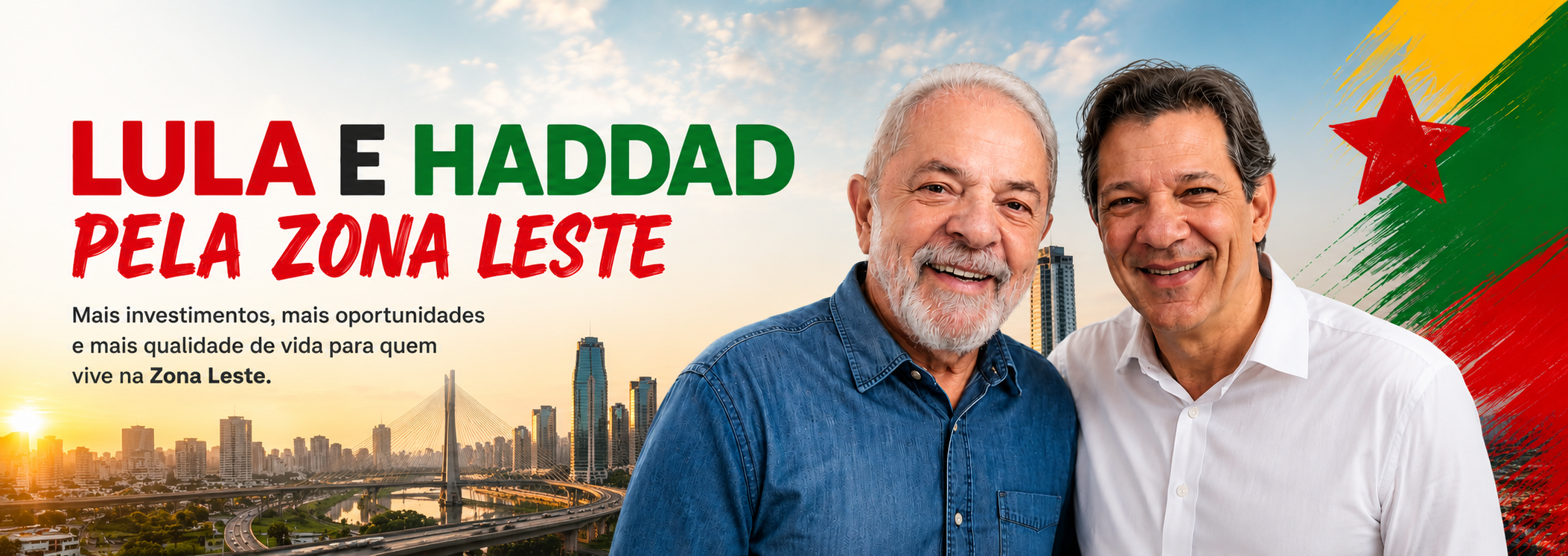 Lula e Haddad pela Zona Leste